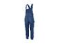 Blauwe denim overall met meerdere zakken en verstelbare banden.