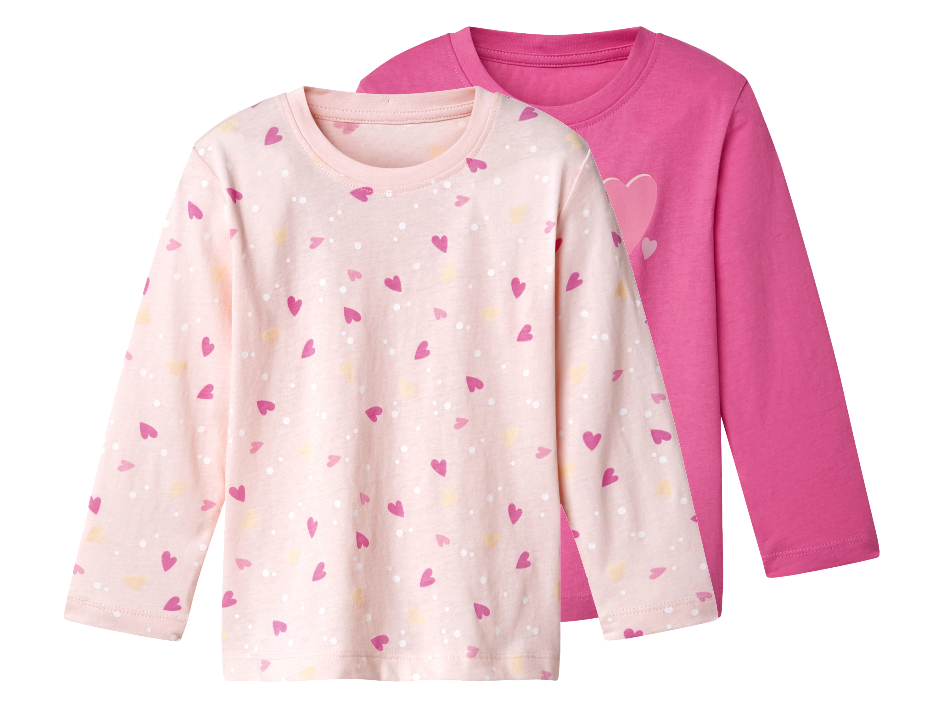 lupilu Set van 2 kinder longsleeves (Lichtroze, 110/116)