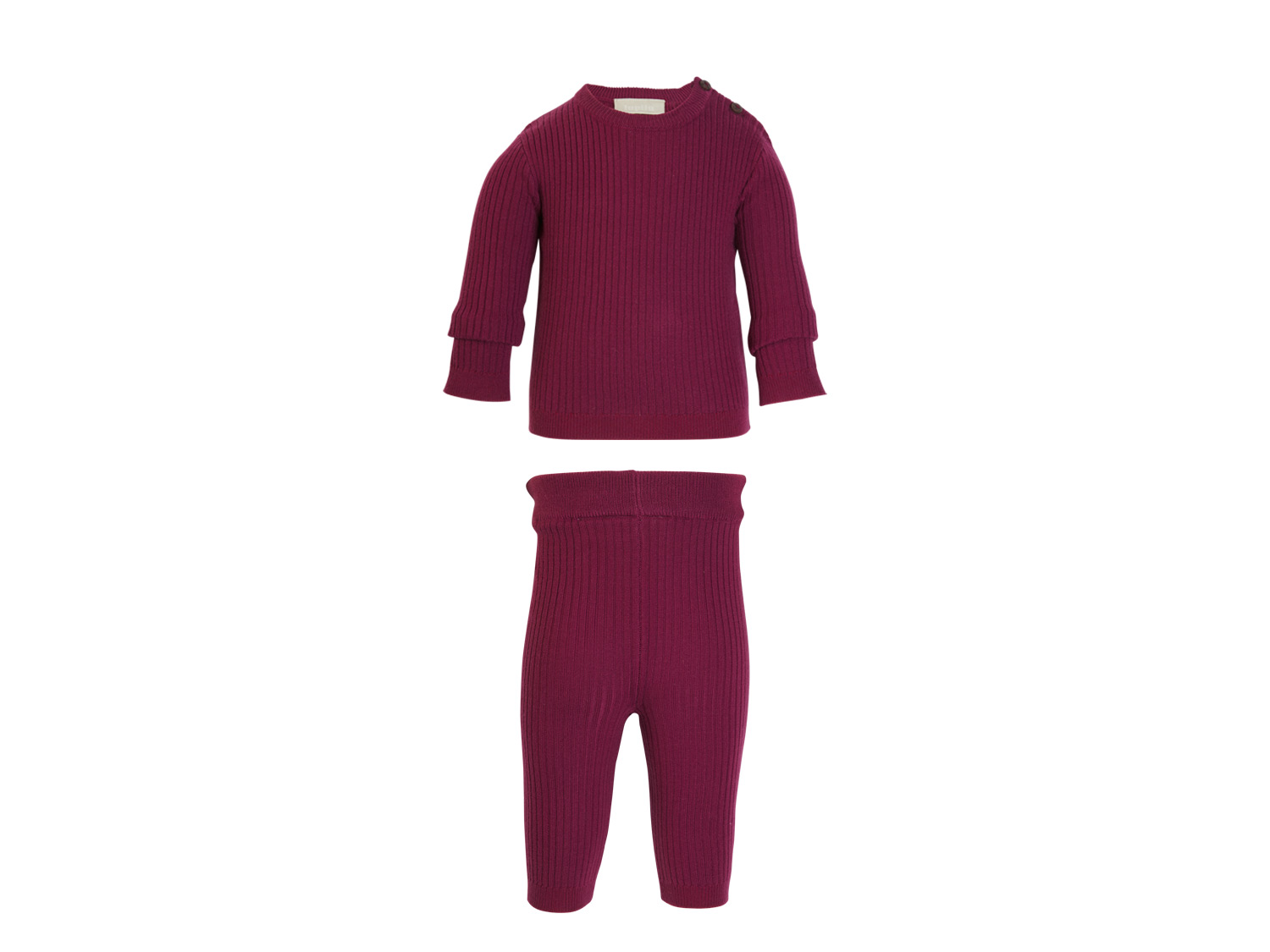 LUPILU Baby gebreide set van wol (Rood, 86/92)