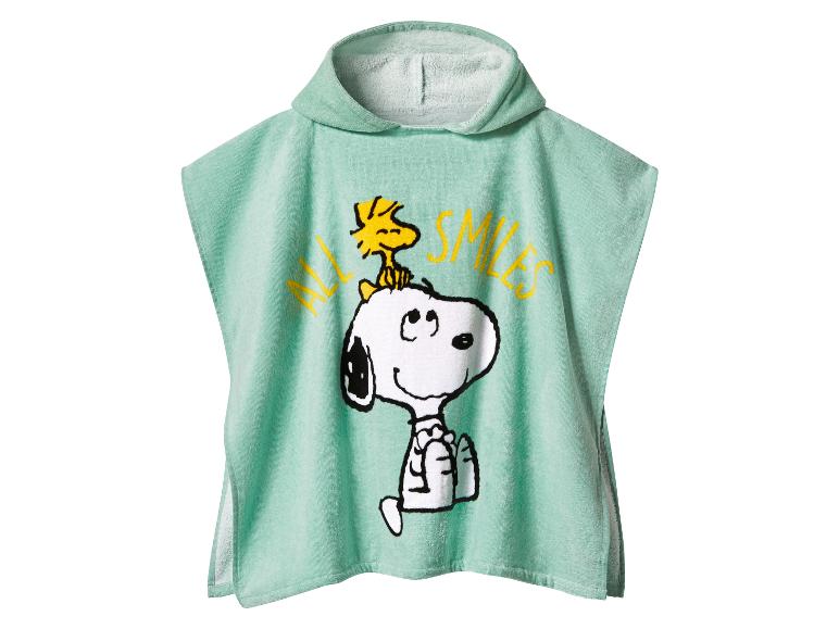Badcape met capuchon, Snoopy en Woodstock.
