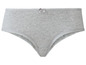 Grijze katoenen slip met kantje.