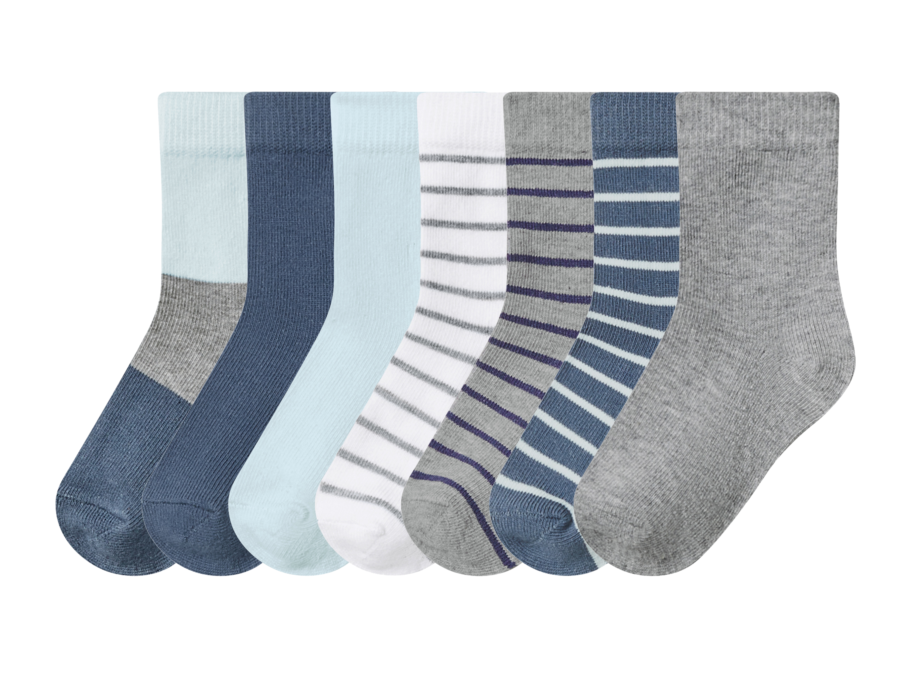 lupilu 7 Paar kinder sokken (Wit/grijs/donkerblauw, 19-22)