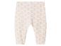 Witte baby legging met roze bloemenpatroon
