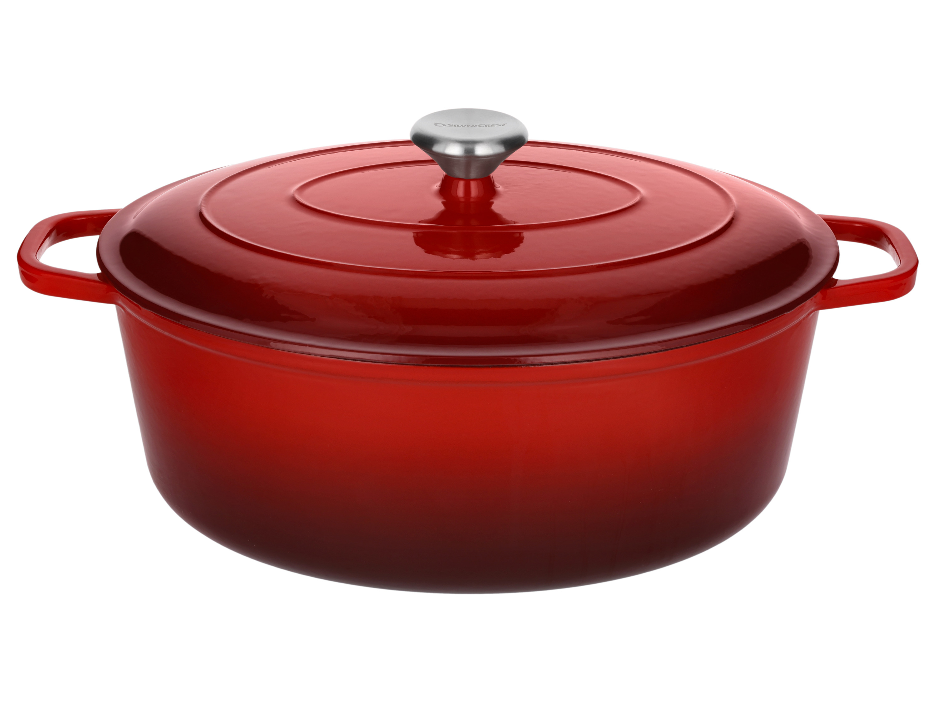 SILVERCREST Gietijzeren braadpan, Ø35 cm (Rood)