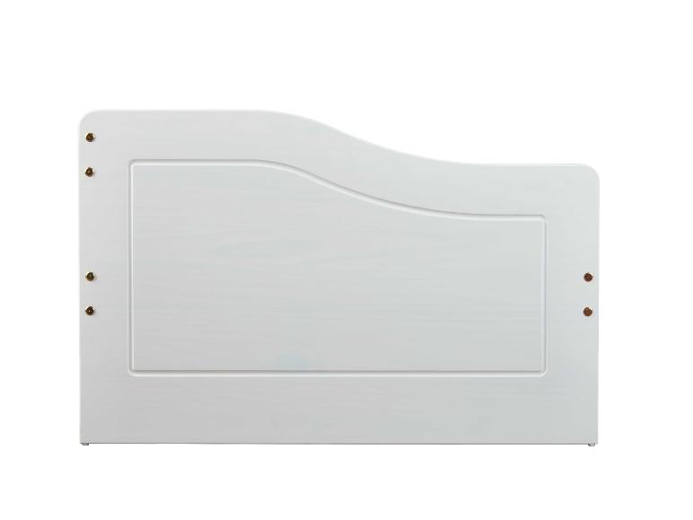 Wit houten paneel met gebogen lijnen.