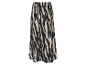 Lange rok met zebraprint in zwart en beige.