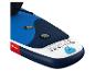Opblaasbaar paddleboard in blauw en donkerblauw met accessoires.