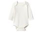 Witte baby romper met lange mouwen