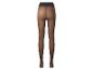 Zwarte panty met hartjes, achteraanzicht.