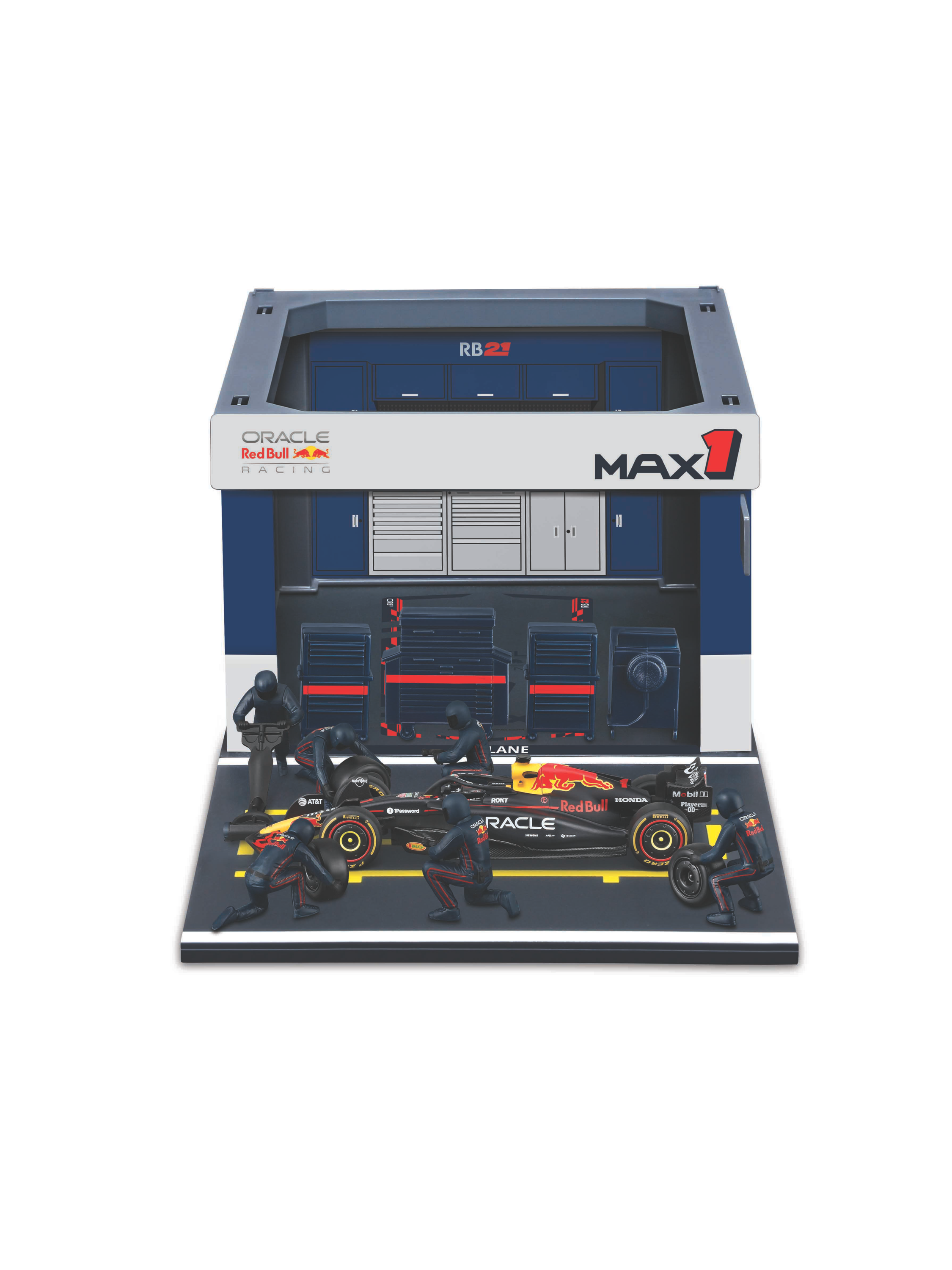 BBURAGO F1 Modelauto Pit Pass, 1:43 (Oracle Red Bull RB21)