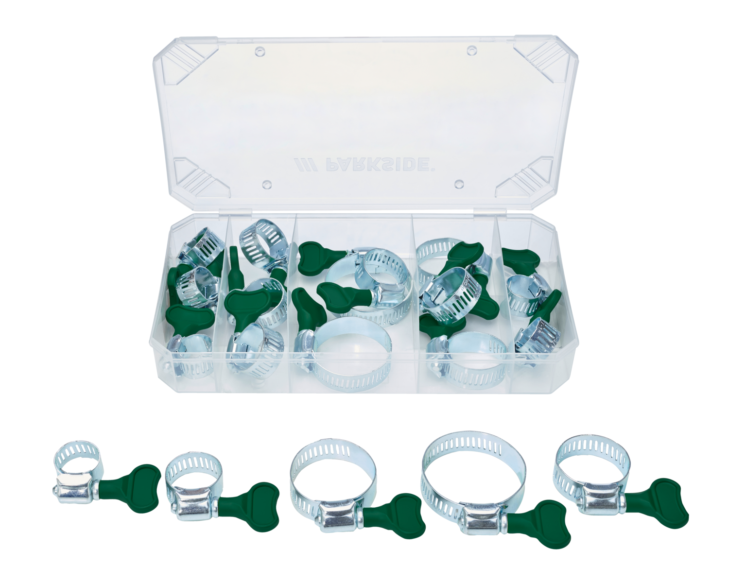 PARKSIDE IJzerwarenassortiment (slangklemmen met vleugelkop)