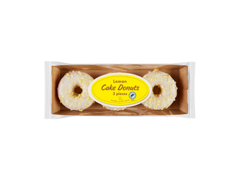 Citroendonuts Lemon Cake Donuts, 3 stuks