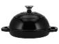 Zwarte gietijzeren pan Silvercrest met deksel.