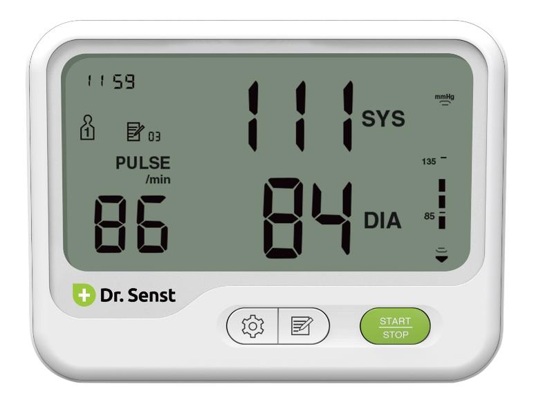 Bloeddrukmeter Dr. Senst: bloeddruk en pols meten.