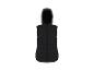 Zwart gewatteerd vest met capuchon voor dames