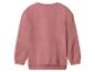 Roze sweatshirt met lange mouwen op een witte achtergrond