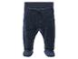 Baby broek van velours met voetjes.