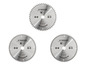 Drie Parkside cirkelzaagbladen voor hout, met diameters van 254 mm.