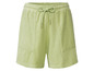 Groene badstof shorts met trekkoord.