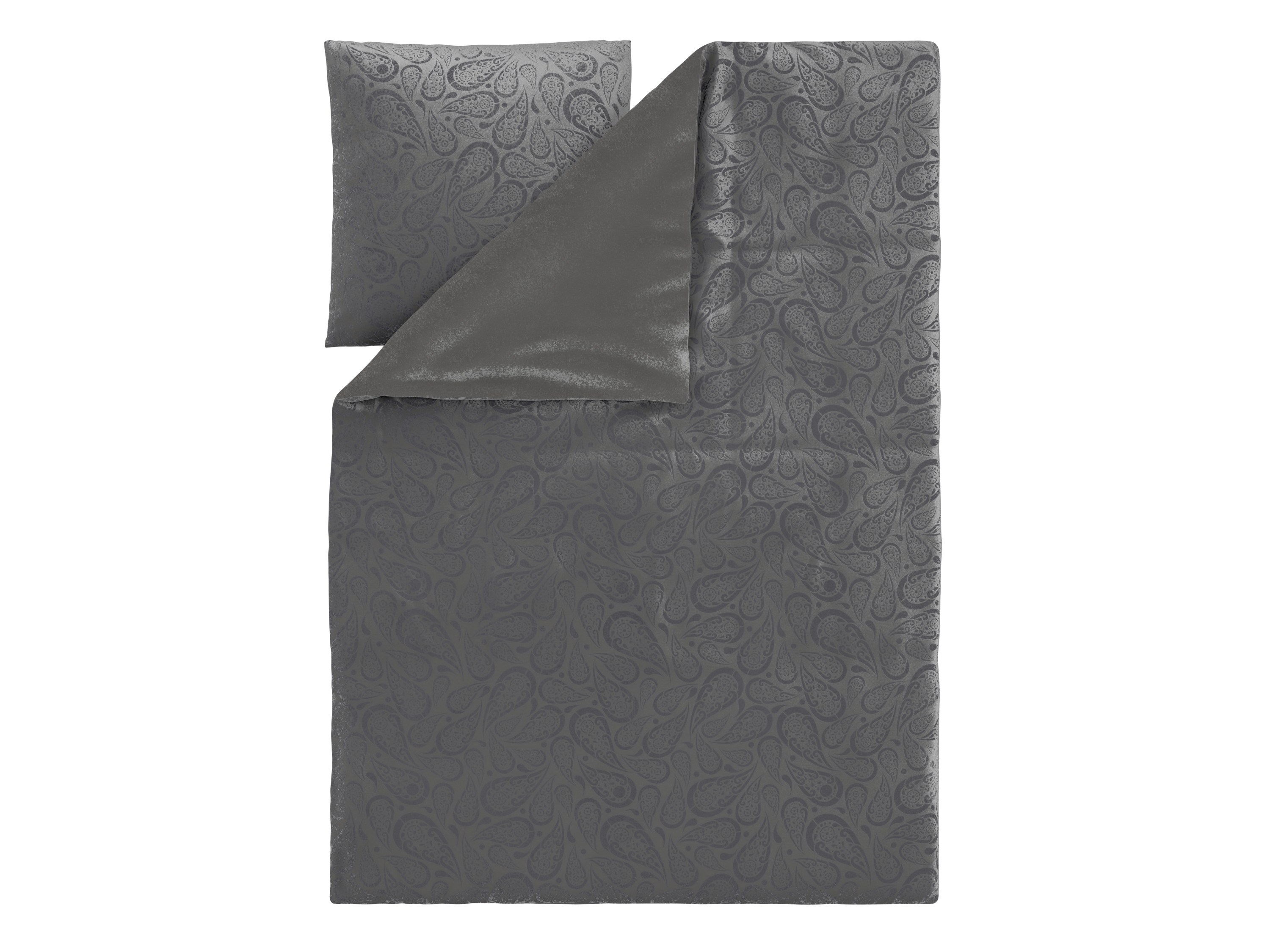 LIVARNO Pluche dekbedovertrek 140 x 200 cm (Grijs)