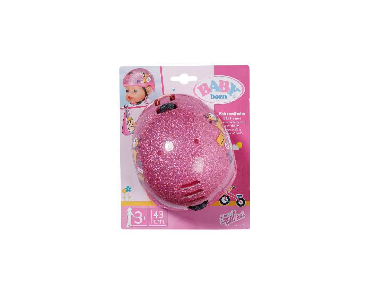 BABY born glitter roze fietshelm voor poppen van 43 cm