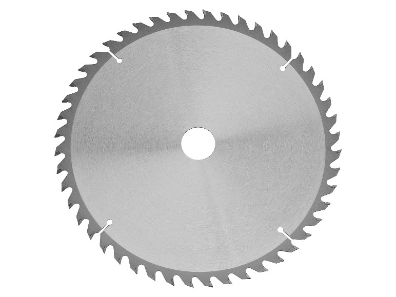 Een scherp metalen cirkelzaagblad voor het zagen van hout.