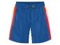 Blauwe zwemshorts met gekleurde bies.