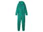Groene onesie met capuchon, met teckel- en cadeauprint