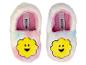 Twee roze pantoffels met een glimlachend wolkje, van het merk Lulifa.