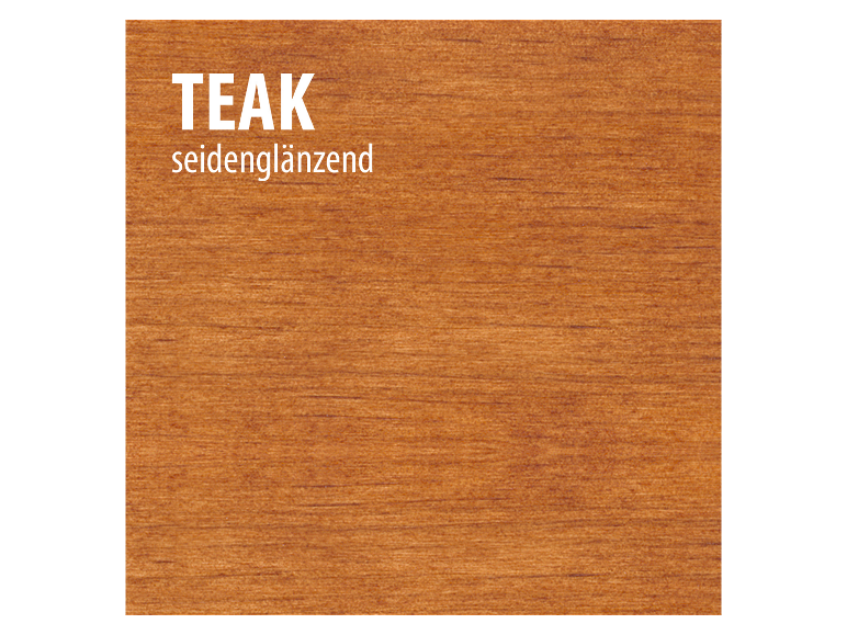 Teakhout sample, satijn afwerking.