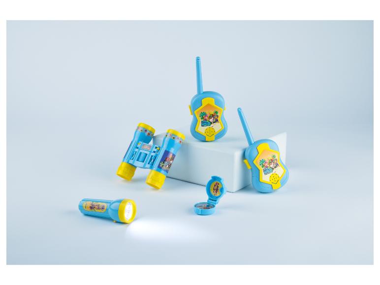 Paw Patrol walkie-talkies, verrekijker en zaklamp voor kinderen.
