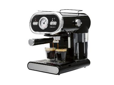 SILVERCREST® Piston koffiemachine met stoompijpje, 15 bar, zwart