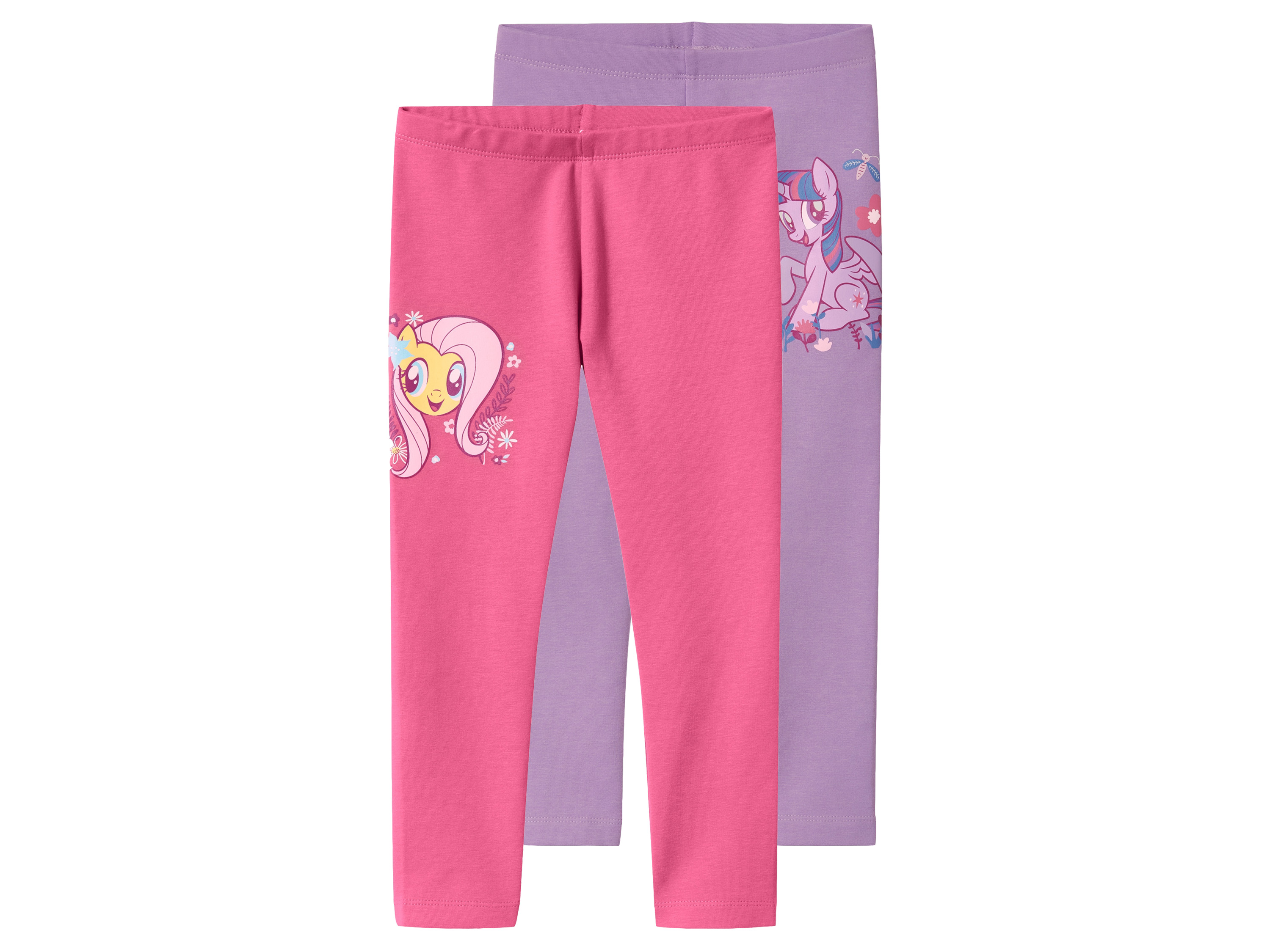 Set van 2 kinder thermoleggings (Lila/donkerroze, 110/116) afbeelding