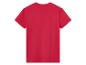 Rood t-shirt met korte mouwen, achterkant.