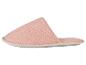 Roze pantoffels van wafelstof.