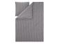 Grijs gestreept dekbedovertrekset met kussensloop