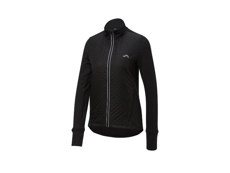 Zwart sportjack met rits en lange mouwen