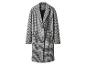 Lange jas met zwart-witte pied-de-poule print