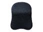 Zwarte mesh zitkussen voor extra comfort.