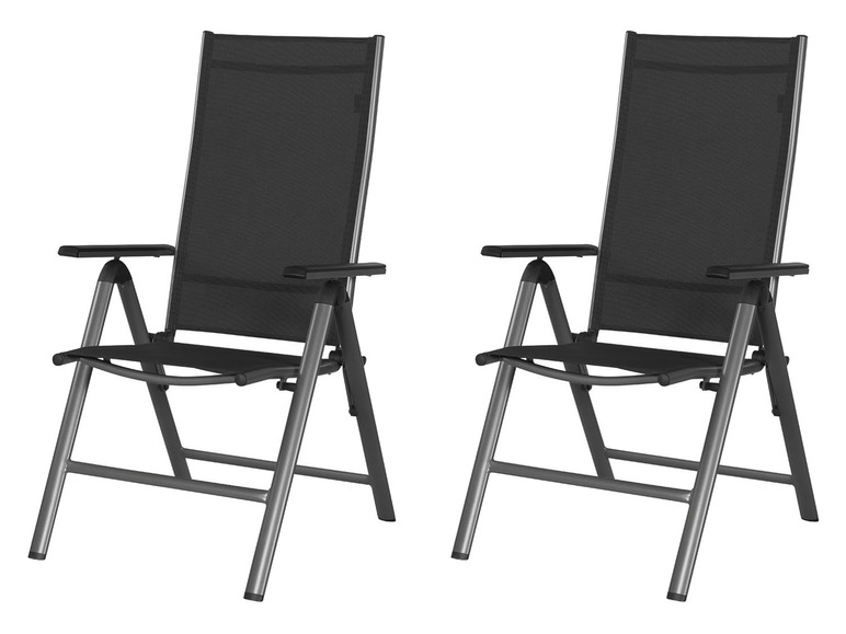 Ga naar volledige schermweergave: LIVARNO home 2 standenstoelen Houston grijs - afbeelding 1