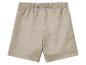 Beige linnen shorts voor kinderen.