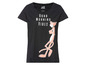 Zwart t-shirt met de Pink Panther en de tekst 'Good Morning Vibes'.