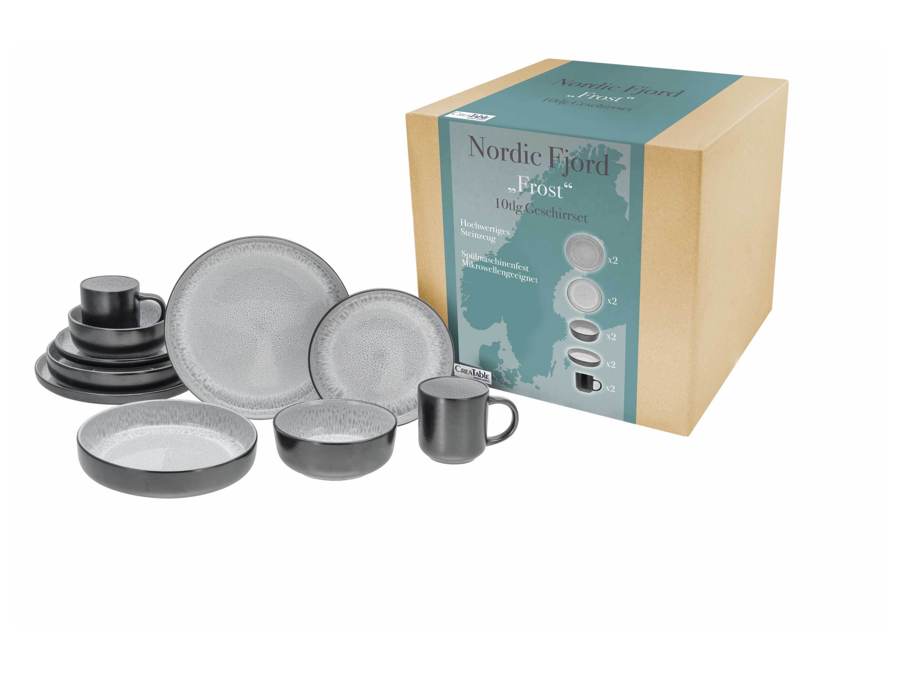 Creatable Serviesset Nordic Fjord (10-delig combi-servies, vorst)