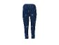 Meisjesjeans met witte strikjesprint, elastische taille en zakken.