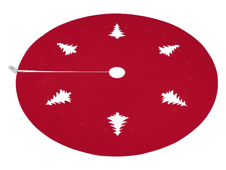 Rode kerstboomrok met boomvormige uitsparingen