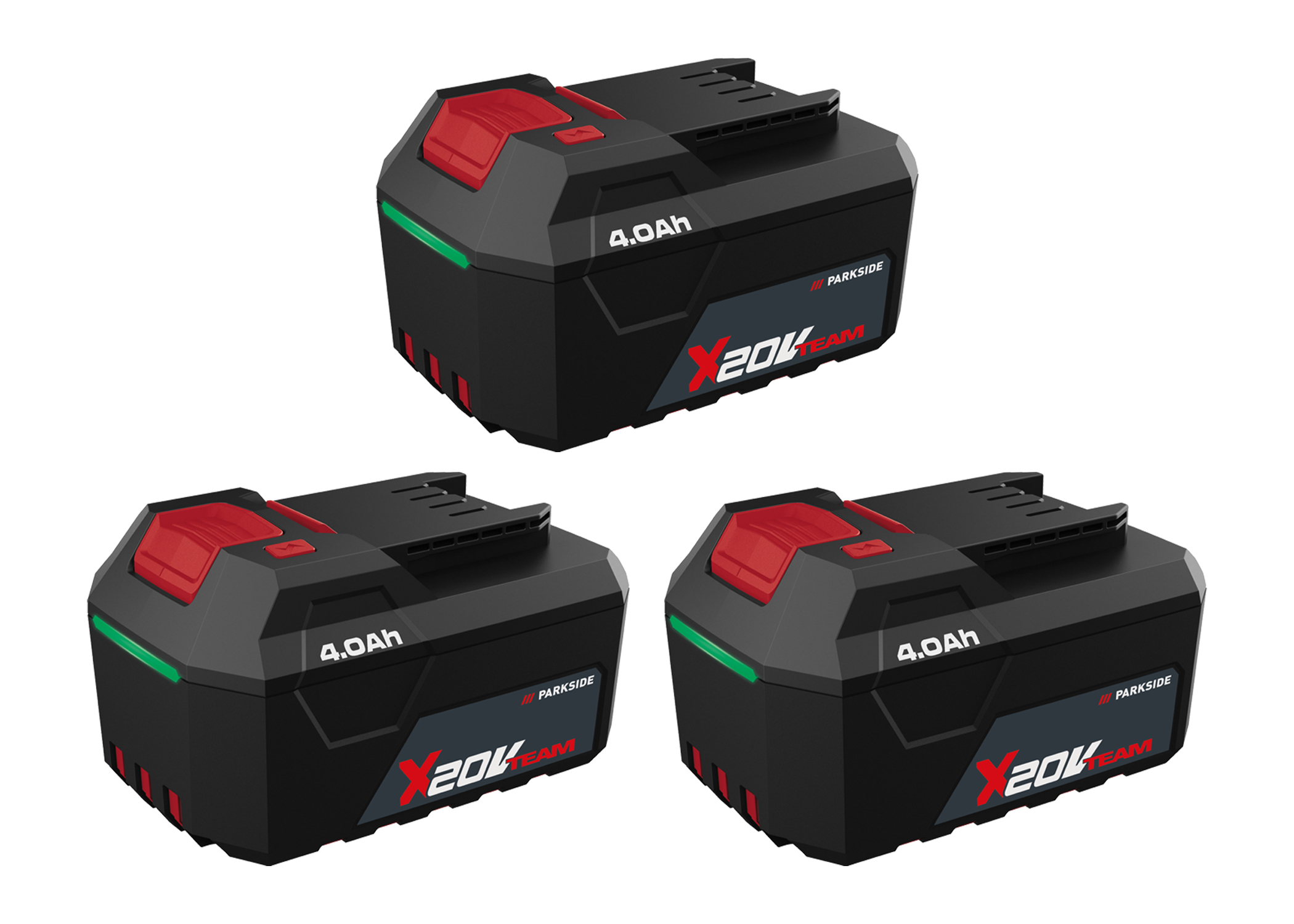 PARKSIDE Set van 3 accu's 20 V - 4 Ah