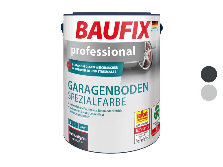 Baufix professional garage speciale verf: antraciet en lichtgrijs tinten.