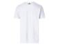 Wit T-shirt met korte mouwen en een klein zwart logo in de nek