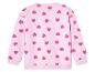Roze meisjes trui met hartjes print.