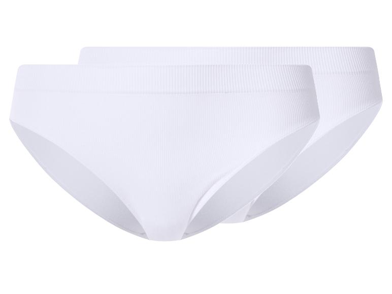 Twee witte geribbelde katoenen slips